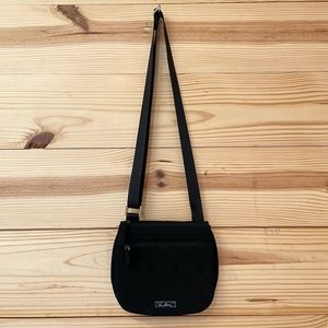 Vera Bradley Black Quilted Crossbody Purse Black